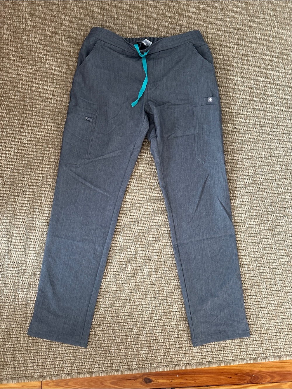 Figs Graphite high waisted Yola skinny scrub pant